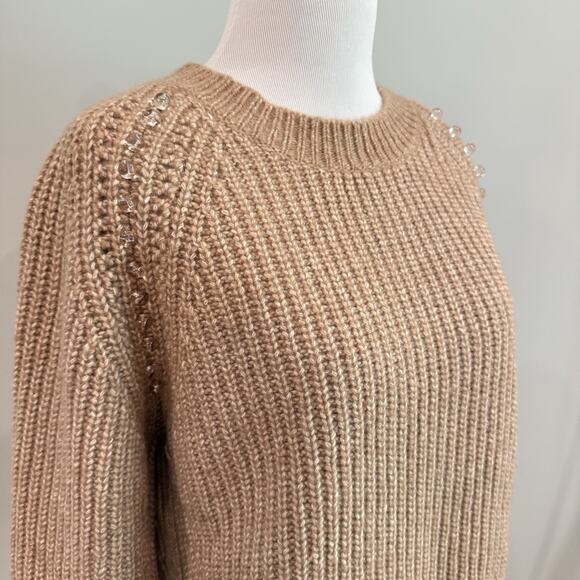 See By Chloe Sweater Women's Size Large Tan Pullover Wool Quiet Luxury Old Money - Picture 5 of 15